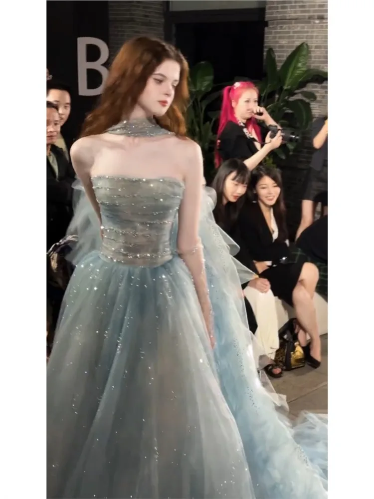 A high-end dazzling and light luxury show adult tribute wine morning gown dress
A high-end dazzling and light luxury show adult tribute wine morning gown dress