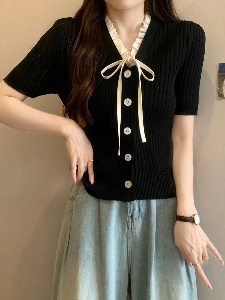 Slim Fit Ice Silk Knitted Short Sleeve T-Shirt Women's Thin Summer Large Size Micro plus Size MM Slimming Small Fragrance Sty...
Slim Fit Ice Silk Knitted Short Sleeve T-Shirt Women's Thin Summer Large Size Micro plus Size MM Slimming Small Fragrance Sty...