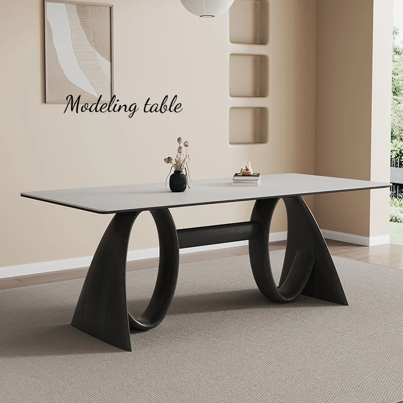 Wabi Sand wind solid wood dining table modern simple rectangular high-end Italian Nordic ash wood rock slab dining table and cha
Wabi Sand wind solid wood dining table modern simple rectangular high-end Italian Nordic ash wood rock slab dining table and cha