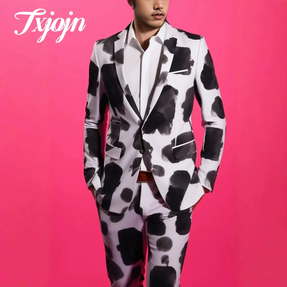 Handsome 3D Printed Men Suit Set 2PCS Classic Notched Lapel Suit Wear Casual single-breasted Performance Suit blazer masculino
Handsome 3D Printed Men Suit Set 2PCS Classic Notched Lapel Suit Wear Casual single-breasted Performance Suit blazer masculino