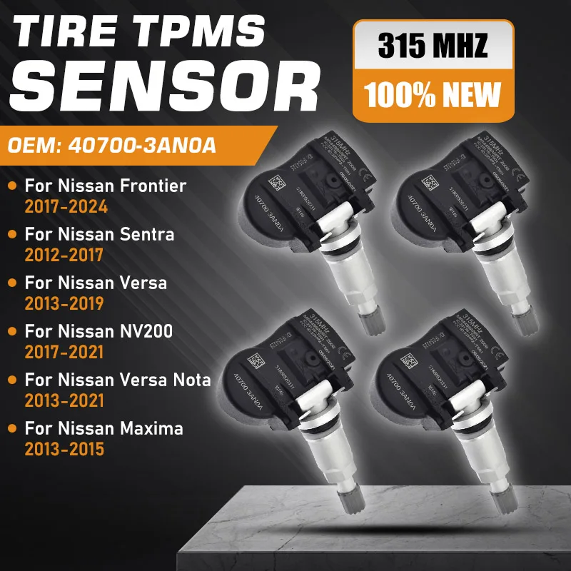 Tire Pressure Sensor For Nissan Frontier 2017-2024 TPMS Nissan Sentra B17 2012-2017 Nissan Versa 2013-2019 Nissan NV200 Maxima
Tire Pressure Sensor For Nissan Frontier 2017-2024 TPMS Nissan Sentra B17 2012-2017 Nissan Versa 2013-2019 Nissan NV200 Maxima
