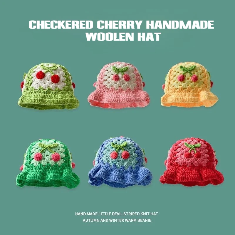 Вязаная шерстяная шапка ручной работы Cherry Hat для женщин. Милая и милая шапка с полым дизайном.
Вязаная шерстяная шапка ручной работы Cherry Hat для женщин. Милая и милая шапка с полым дизайном.