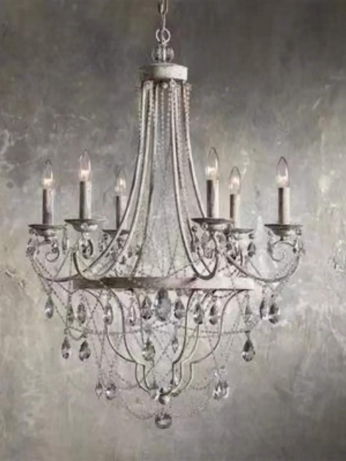 French Vintage Iron Art Crystal Candle Home Decoration Pendant Light Villa Living Room Restaurant Light Hotel Lobby Lighting
French Vintage Iron Art Crystal Candle Home Decoration Pendant Light Villa Living Room Restaurant Light Hotel Lobby Lighting