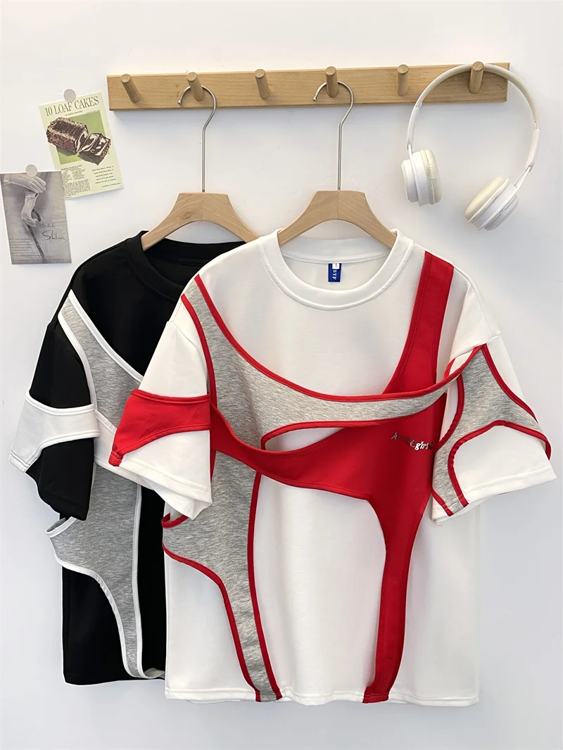 Мужская летняя футболка для пар American High Street Deconstructed Sle Oversize, модная цветная футболка Blo ort Sve
Мужская летняя футболка для пар American High Street Deconstructed Sle Oversize, модная цветная футболка Blo ort Sve