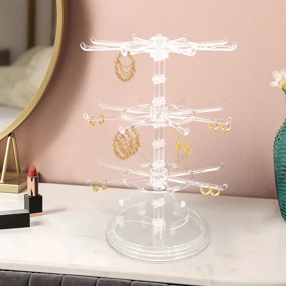 2Pcs Rotating Jewelry Organizer Stand Elegant Vanity Jewelry Holder for Earrings Necklaces Bracelets Rings Hair Accessories
2Pcs Rotating Jewelry Organizer Stand Elegant Vanity Jewelry Holder for Earrings Necklaces Bracelets Rings Hair Accessories