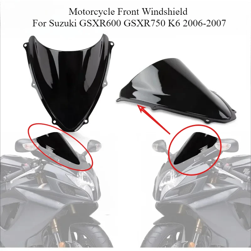 Motorcycle Front Windshield Windscreen Windscreen Double Bubble for Suzuki GSXR 600 750 GSXR600 GSXR750 K6 2006-2007
Motorcycle Front Windshield Windscreen Windscreen Double Bubble for Suzuki GSXR 600 750 GSXR600 GSXR750 K6 2006-2007