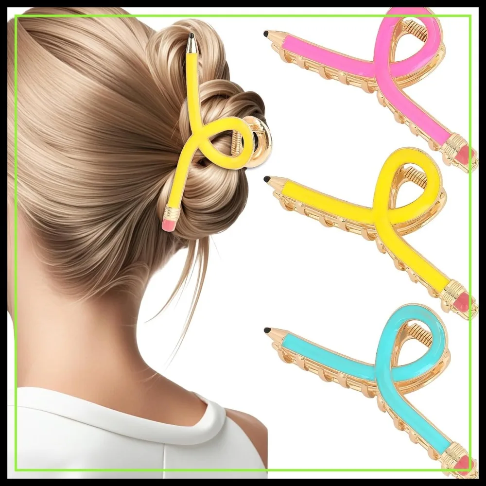 Pencil Hair Claw Clips for Women Thick Hair, Funny Back to School Hair Accessories, Teacher Appreciation Gift Party Costume Christmas
Pencil Hair Claw Clips for Women Thick Hair, Funny Back to School Hair Accessories, Teacher Appreciation Gift Party Costume Christmas