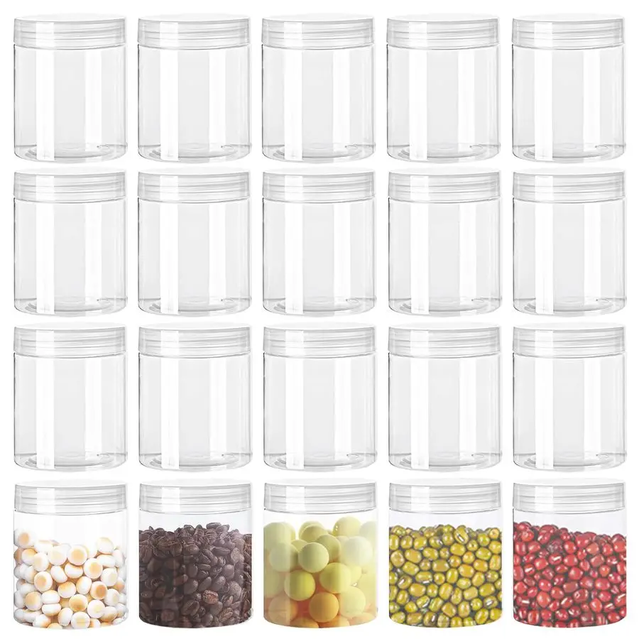 Pack 4oz Clear Plastic Jars with Lids,115ml WideMouth Refillable Storage Containers,Empty Round Containers for Candy,Beads,Lotio
Pack 4oz Clear Plastic Jars with Lids,115ml WideMouth Refillable Storage Containers,Empty Round Containers for Candy,Beads,Lotio
