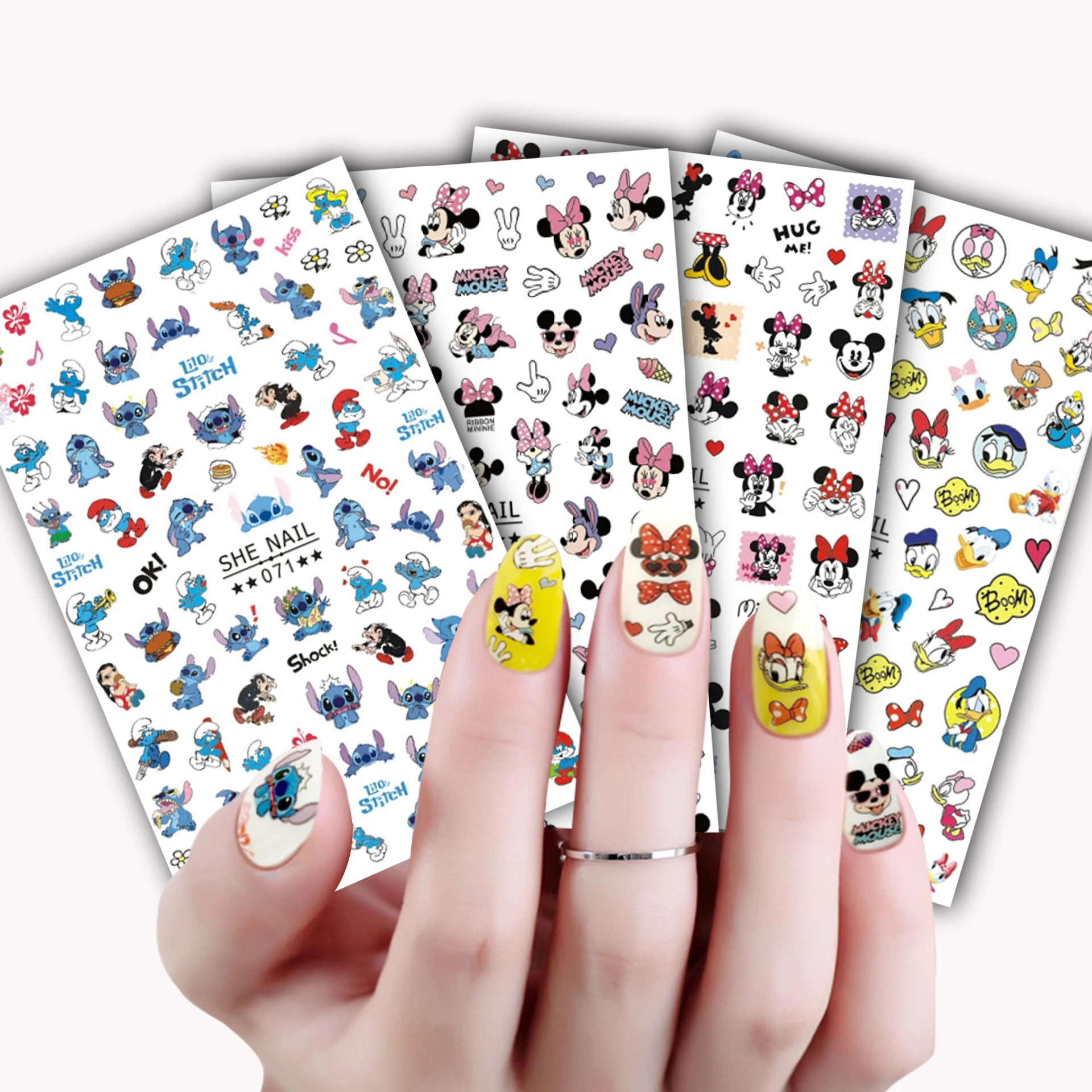 New Disney Cartoon Lilo & Stitch Nail Sticker Cute Donald Duck Sticker Mickey Mouse Stickers Minnie Nail Supplies Press On Nails
New Disney Cartoon Lilo & Stitch Nail Sticker Cute Donald Duck Sticker Mickey Mouse Stickers Minnie Nail Supplies Press On Nails