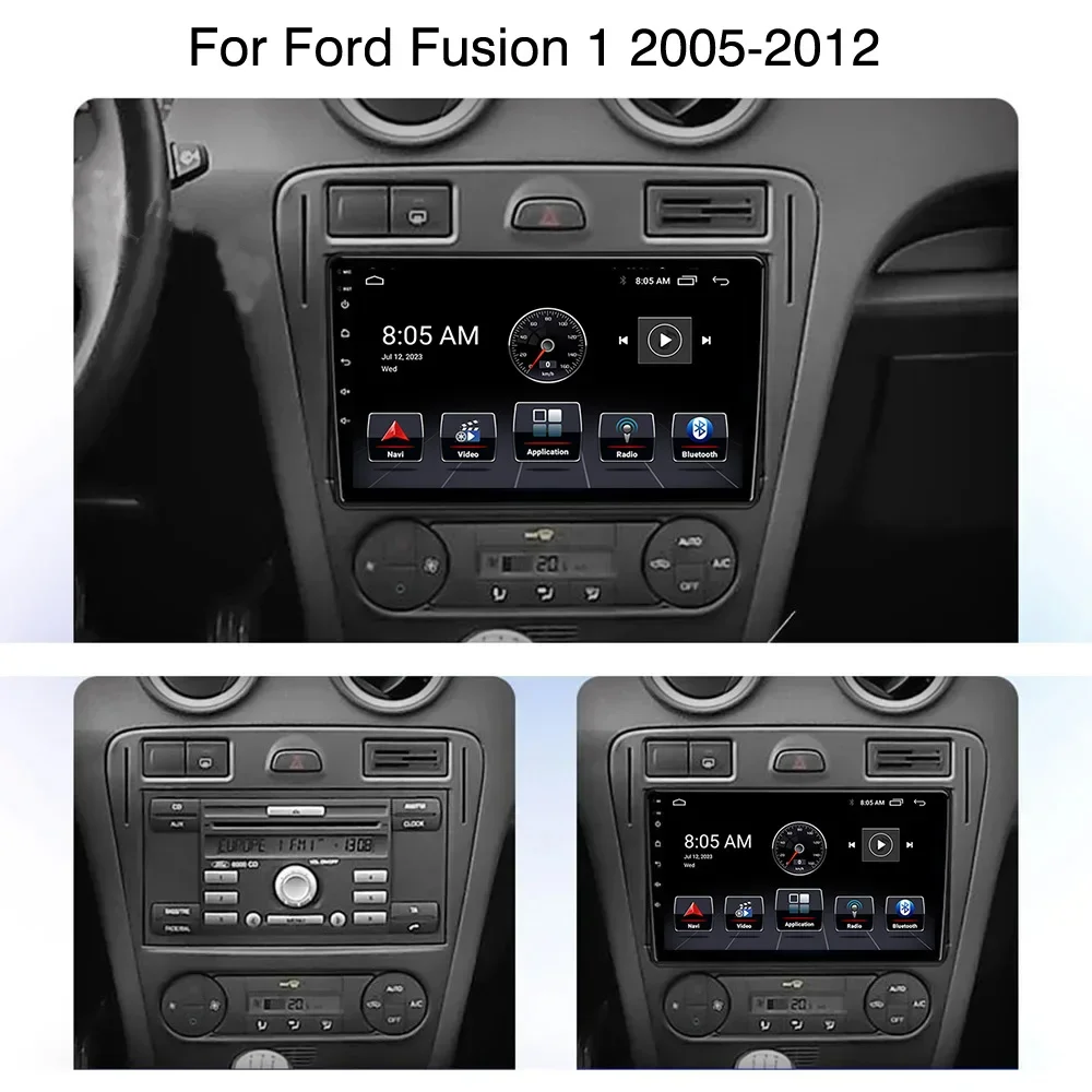 8GB+128GB Carplay Radio For Ford Fusion 1 2005 200 2007 2008-2012 Car stereo Multimedia Player Android Auto GPS navigation 2DIN
8GB+128GB Carplay Radio For Ford Fusion 1 2005 200 2007 2008-2012 Car stereo Multimedia Player Android Auto GPS navigation 2DIN