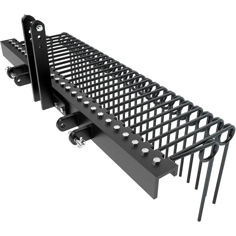 60 ландшафтных грабли из стали с порошковым покрытием для листьев, сосновых игл, соломы, травы — крепится к кота 0/1, 3-точечные тракторы сцепления, черный
60 ландшафтных грабли из стали с порошковым покрытием для листьев, сосновых игл, соломы, травы — крепится к кота 0/1, 3-точечные тракторы сцепления, черный