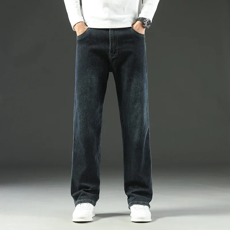 Classic men's jeans, fashionable business casual straight leg loose denim pants, work pants brand men's clothing
Classic men's jeans, fashionable business casual straight leg loose denim pants, work pants brand men's clothing
