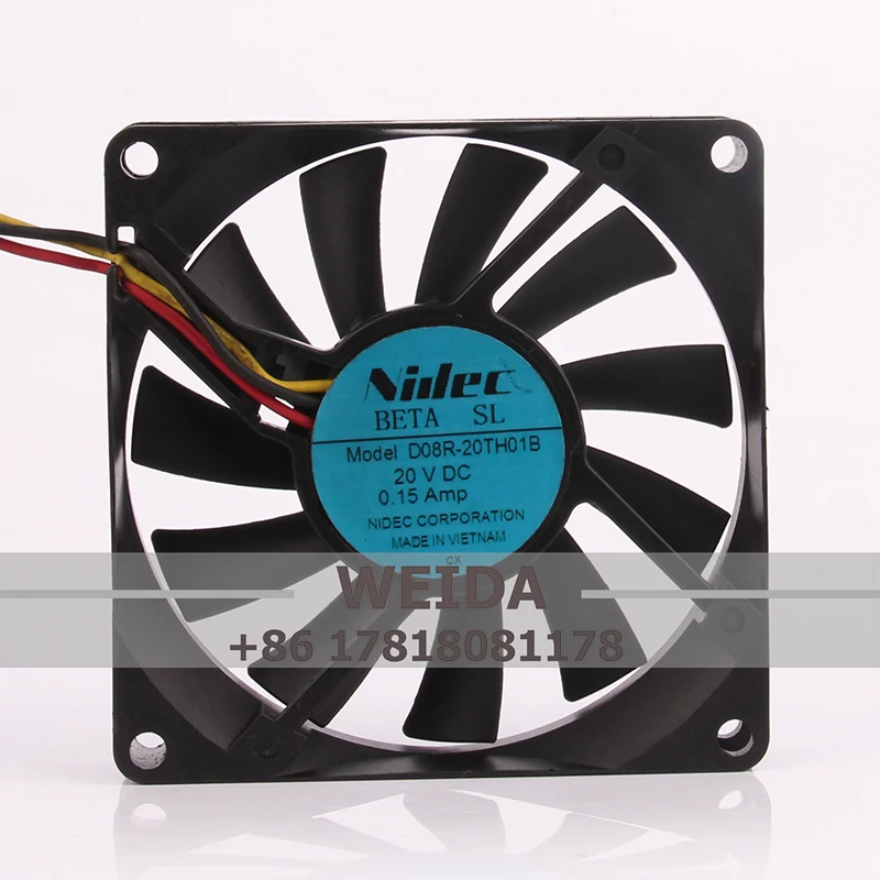 D08R-2001B чехол охлаждающий вентилятор для NIDEC12V 24V 48V DC20V 0.15A EC AC 80x80x15mm 8015 8CM копировальный переключатель
D08R-2001B чехол охлаждающий вентилятор для NIDEC12V 24V 48V DC20V 0.15A EC AC 80x80x15mm 8015 8CM копировальный переключатель