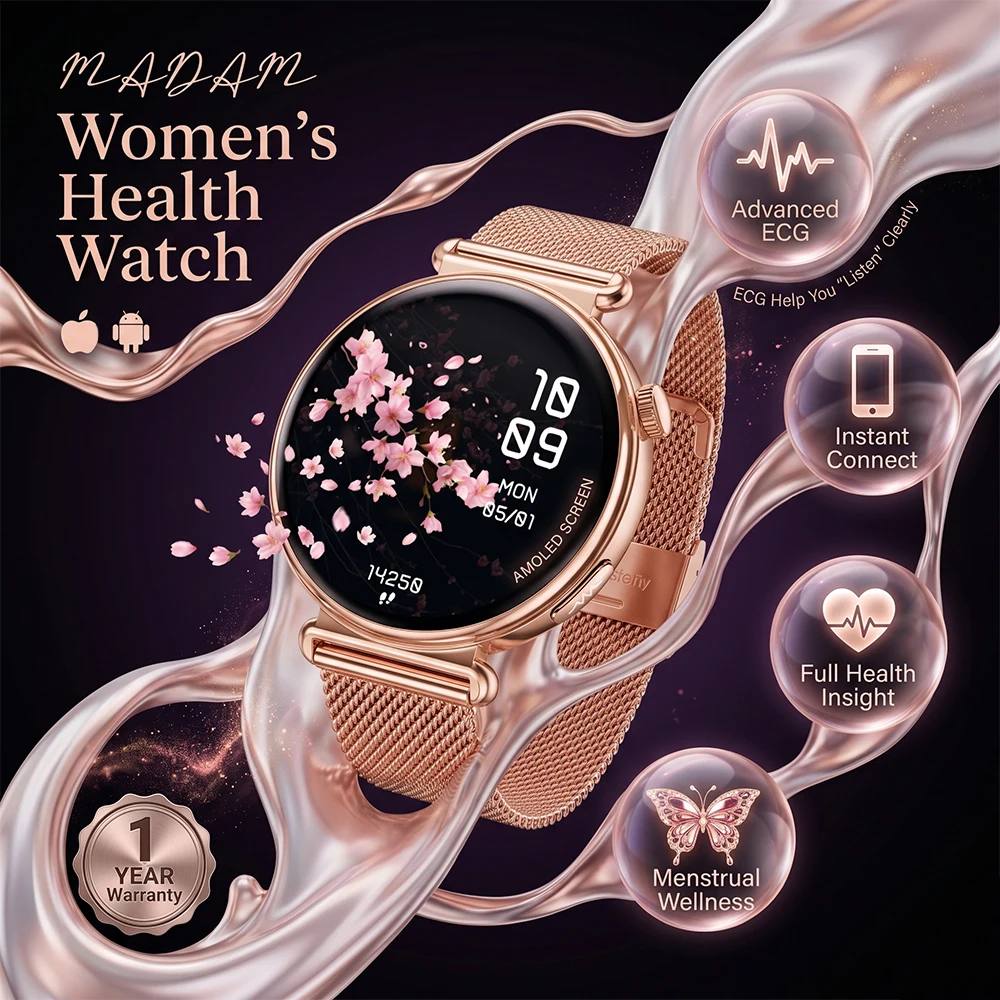 2026 Ladies Smartwatch Bluetooth Call Blood Pressure Heart Rate Blood Oxygen Sleep Tracking IP68 Waterproof Sports Watch
2026 Ladies Smartwatch Bluetooth Call Blood Pressure Heart Rate Blood Oxygen Sleep Tracking IP68 Waterproof Sports Watch