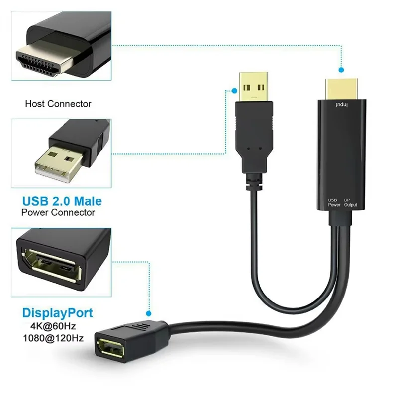 4K 60 Гц-совместимый кабель-адаптер Displayport 1080P 120 Гц-совместимый преобразователь DP для ПК ТВ PS4
4K 60 Гц-совместимый кабель-адаптер Displayport 1080P 120 Гц-совместимый преобразователь DP для ПК ТВ PS4