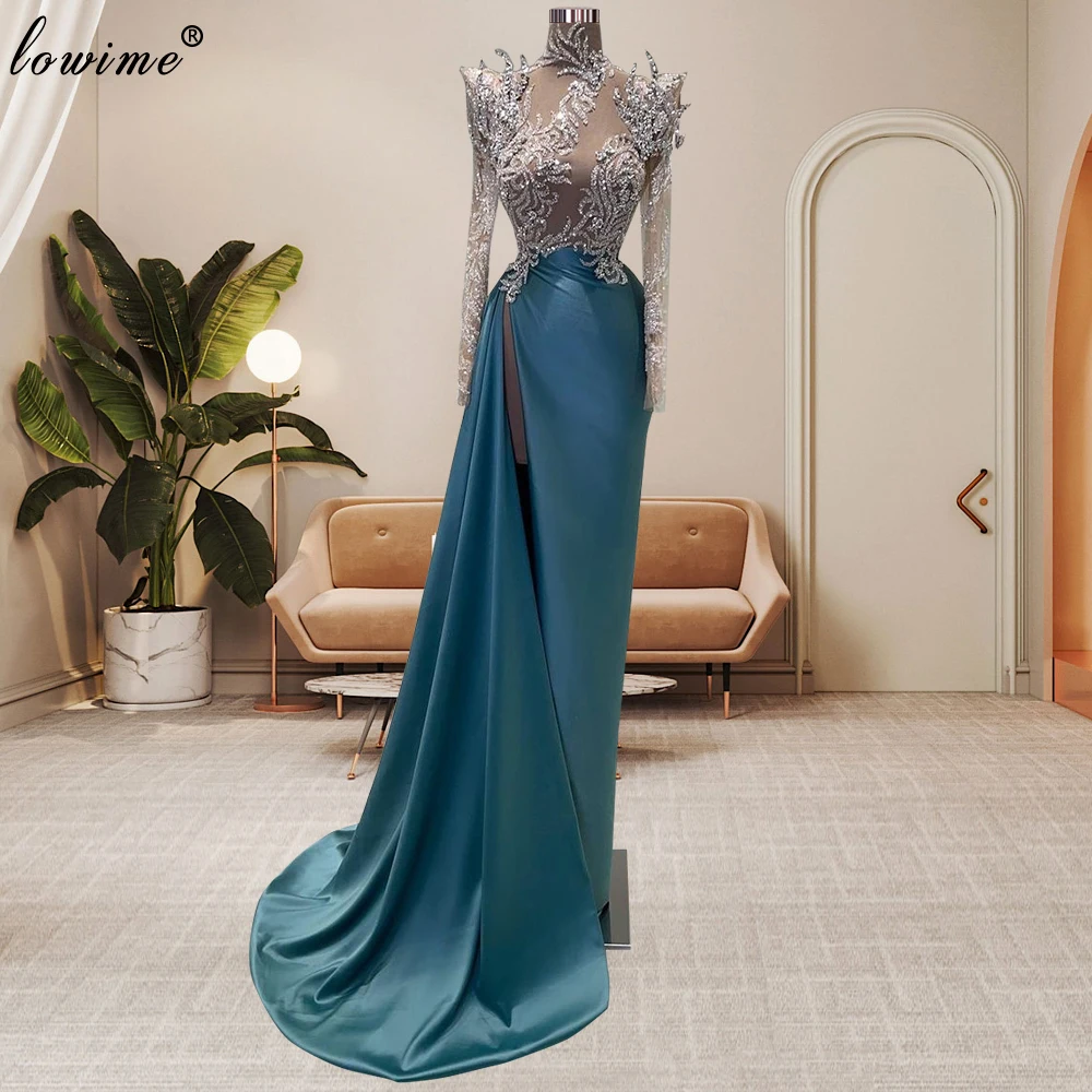 New Special Mermaid Celebrity Dresses With Side Slit Long Sleeves Crystals Prom Dresses Arabic Evening Gowns Vestidos De Gala
New Special Mermaid Celebrity Dresses With Side Slit Long Sleeves Crystals Prom Dresses Arabic Evening Gowns Vestidos De Gala