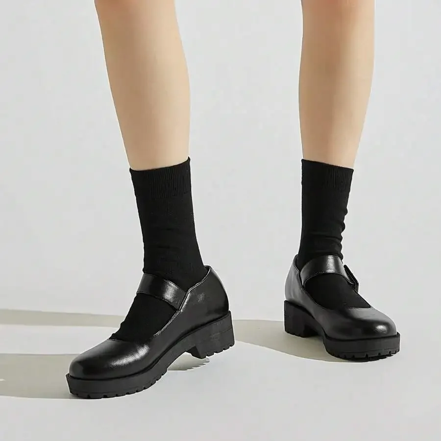 Womens Black Platform Mary Jane Shoes With Buckle Chunky Heel Round Toe
Womens Black Platform Mary Jane Shoes With Buckle Chunky Heel Round Toe