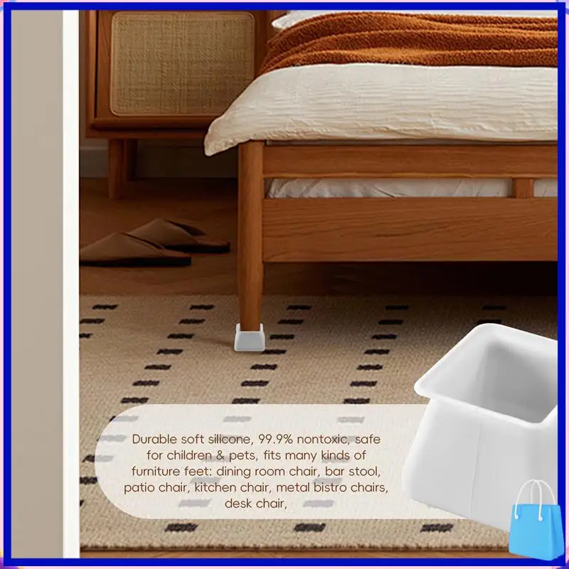 Customer Favorite 16Pcs Chair Leg Caps Silicone Floor Protector Square Furniture Table Feet Cover Anti-Slip Bottom Chair Pads
Customer Favorite 16Pcs Chair Leg Caps Silicone Floor Protector Square Furniture Table Feet Cover Anti-Slip Bottom Chair Pads