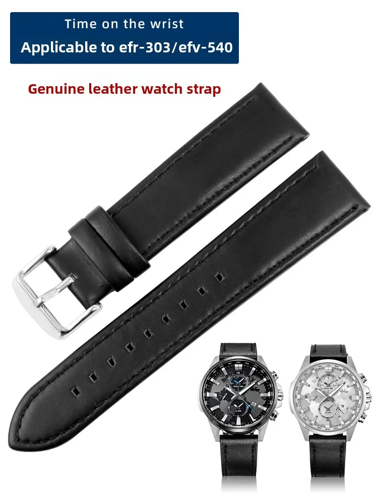 Black Watch Strap Leather Men's Suitable for Casio EFR-303 EFV-540 MTP-1375 Butterfly Buckle Strap
Black Watch Strap Leather Men's Suitable for Casio EFR-303 EFV-540 MTP-1375 Butterfly Buckle Strap