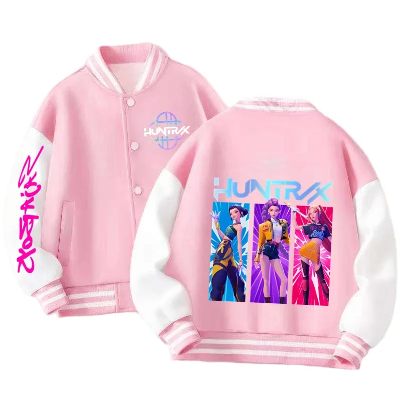 Детская бейсбольная толстовка с капюшоном в стиле K-pop Demon Hunters, повседневная бейсбольная куртка для мальчиков и девочек
Детская бейсбольная толстовка с капюшоном в стиле K-pop Demon Hunters, повседневная бейсбольная куртка для мальчиков и девочек