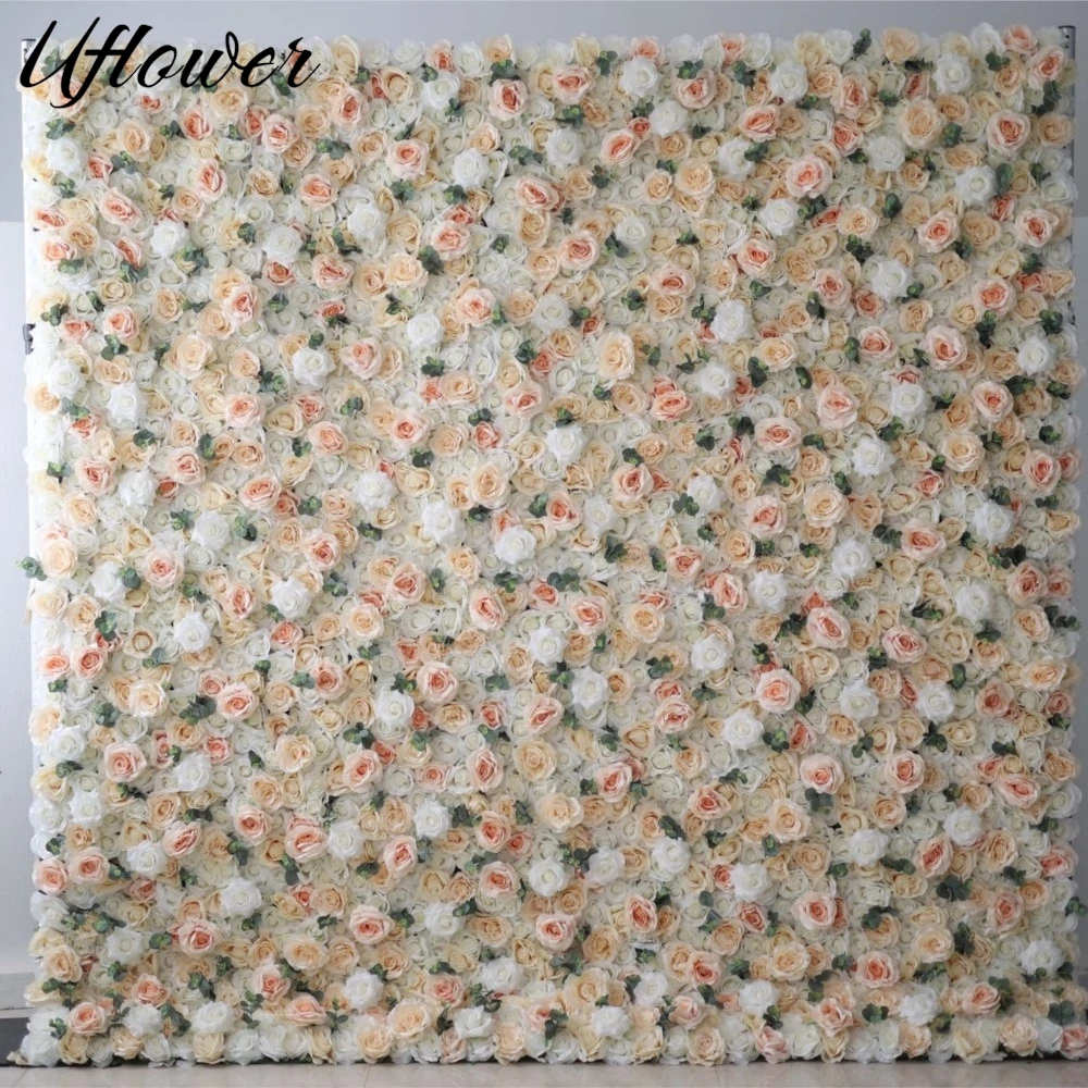 Uflowr 3D luxury Champagne rose green leaves Curtain Cloth Flower Wall Outdoor Wedding Backdrop Decor Events Prop Window Display
Uflowr 3D luxury Champagne rose green leaves Curtain Cloth Flower Wall Outdoor Wedding Backdrop Decor Events Prop Window Display