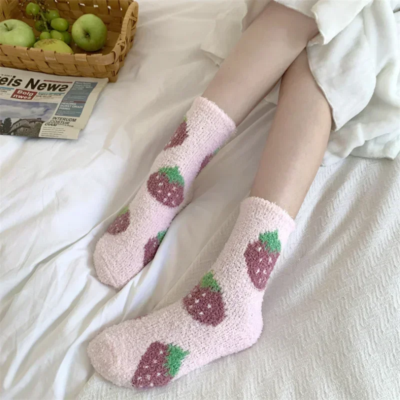 Kawaii Cute Socks Autumn Winter Thicken Warm Soft Plush Women Socks Coral Fleece Thermal Homewear Floor Sleeping Socks
Kawaii Cute Socks Autumn Winter Thicken Warm Soft Plush Women Socks Coral Fleece Thermal Homewear Floor Sleeping Socks
