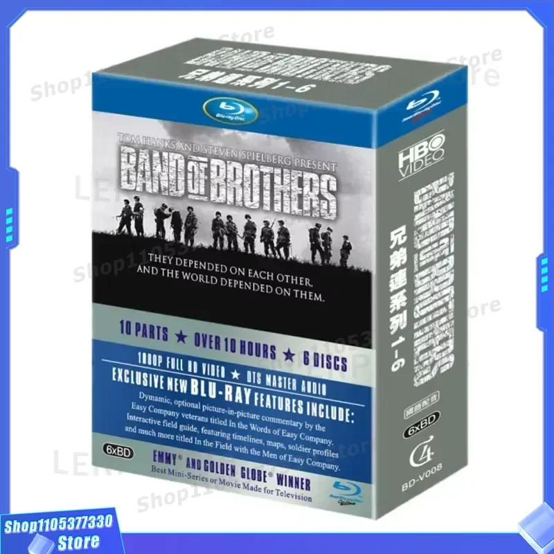 BD Blu-ray Disc Band of Brothers American Drama 1080p Box Set 6 Disc Collector's Edition
BD Blu-ray Disc Band of Brothers American Drama 1080p Box Set 6 Disc Collector's Edition