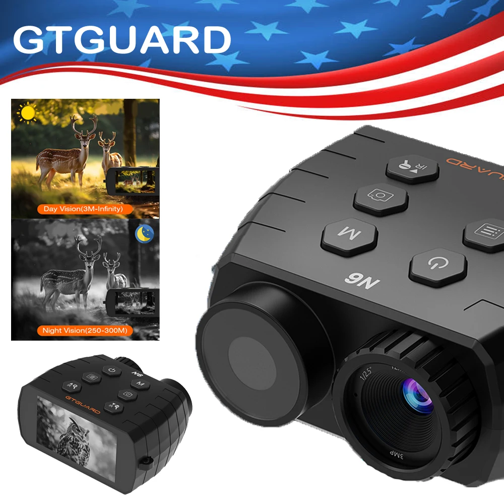 GTGUARD N6 1080P Night Vision Binoculars 5x Digital 300m Full Dark Infrared Night Vision Telescope Goggles Large Screen Camping
GTGUARD N6 1080P Night Vision Binoculars 5x Digital 300m Full Dark Infrared Night Vision Telescope Goggles Large Screen Camping