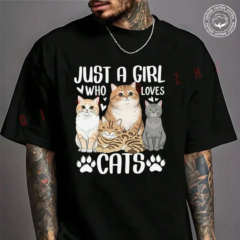 Just A Girl Who Loves Cats Graphic Motorcycle T-Shirt For Riders Men's Cotton Fashion Casual High Quality Round Neck Tshirt Tee
Just A Girl Who Loves Cats Graphic Motorcycle T-Shirt For Riders Men's Cotton Fashion Casual High Quality Round Neck Tshirt Tee