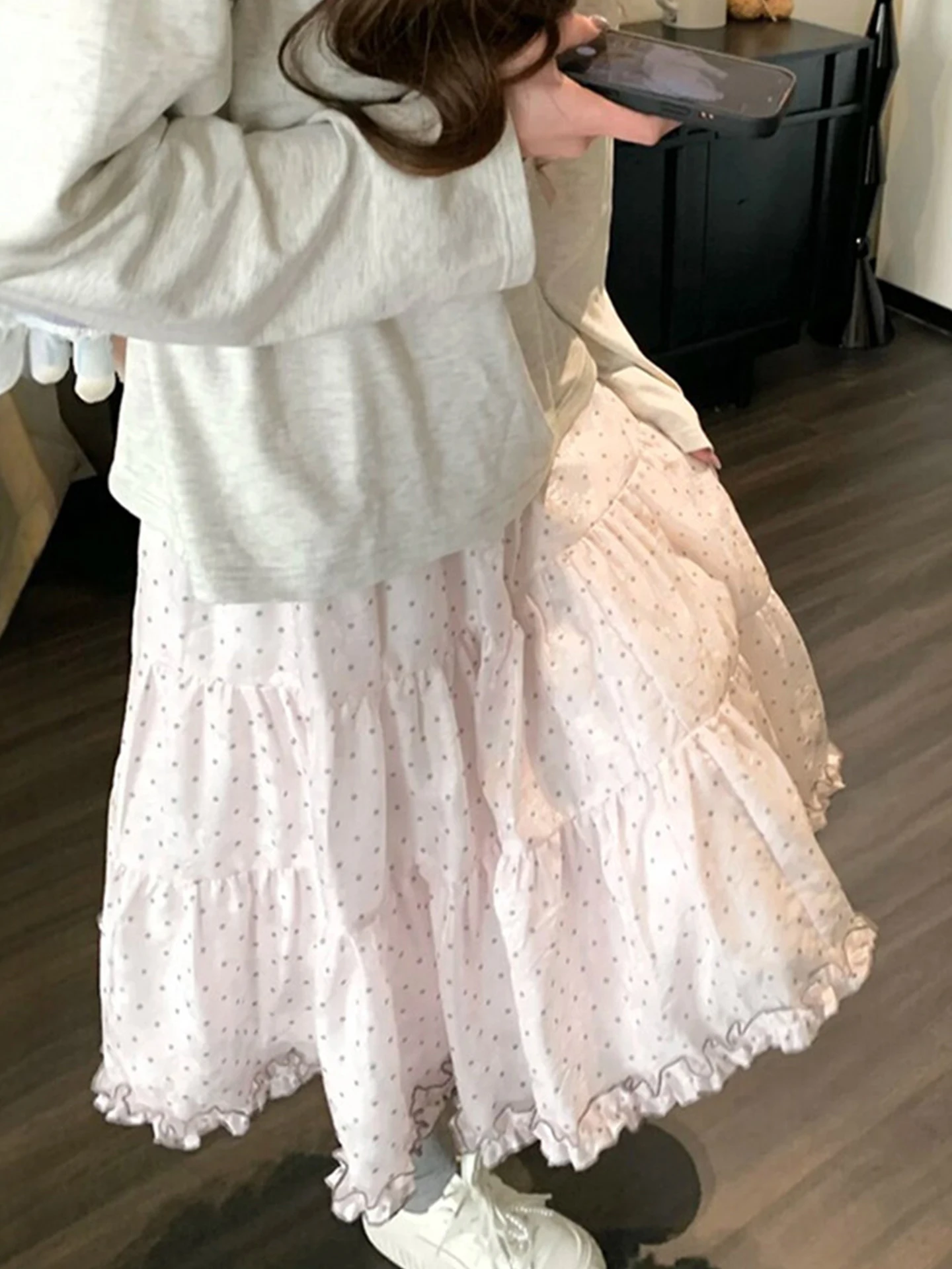 plus Size Women's Pink Polka Dot Short Casual Skirt Spring Summer High Waist A-Line Half Body Skirt Lightweight Flared Skirt
plus Size Women's Pink Polka Dot Short Casual Skirt Spring Summer High Waist A-Line Half Body Skirt Lightweight Flared Skirt