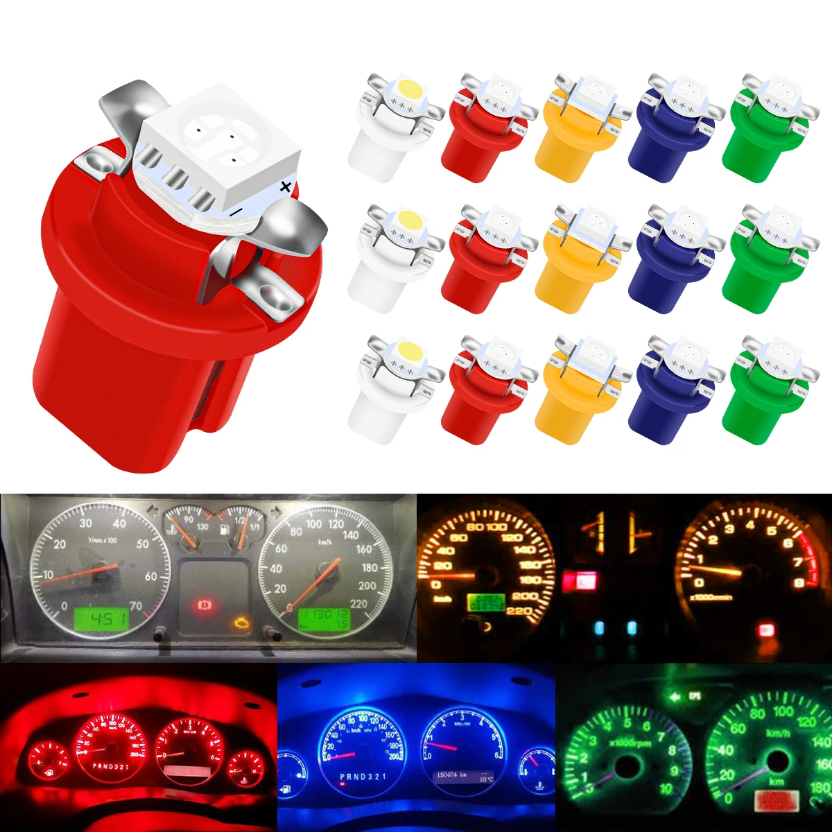 10/50pcs T5 B8.5D LED Bulbs 5050 SMD Car Interior Instrument Indicator Light Automobile Dashboard Indicator Signal Lights
10/50pcs T5 B8.5D LED Bulbs 5050 SMD Car Interior Instrument Indicator Light Automobile Dashboard Indicator Signal Lights