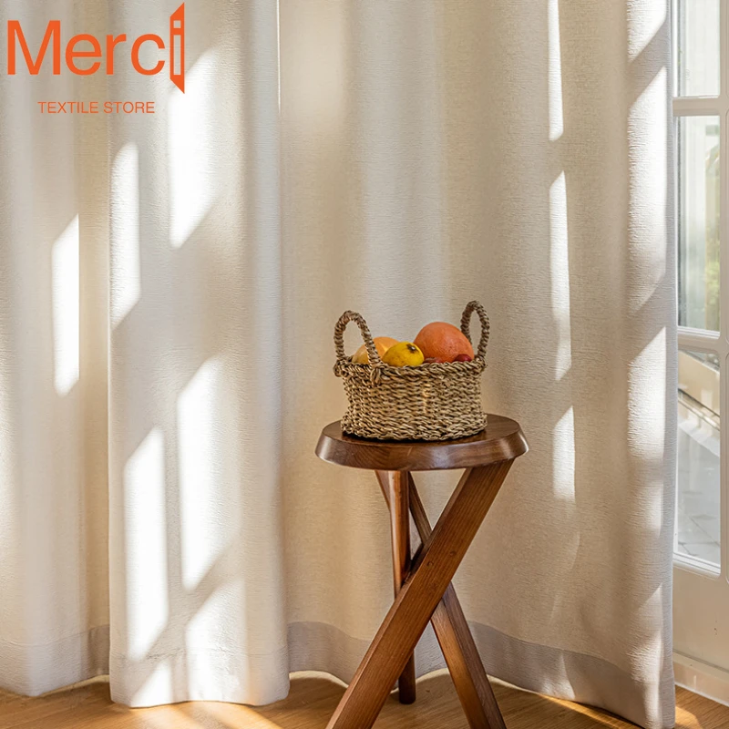 French Thickened Blackout Curtains Shade Cloth Modern Simple Cotton and Linen Curtains for Living Dining Room Bedroom Custom
French Thickened Blackout Curtains Shade Cloth Modern Simple Cotton and Linen Curtains for Living Dining Room Bedroom Custom