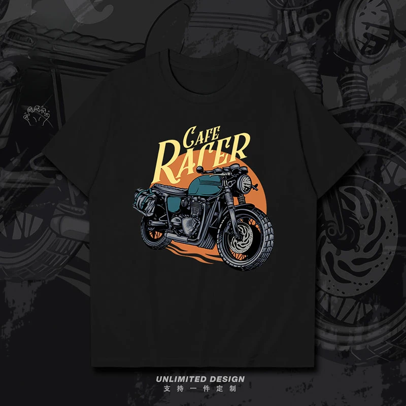 New Cafe Racer Motorcycle Fan Print Graphic Tshirt Men's and Women's Short Sleeve Breathable Sweat Absorption Motorcycle T-shirt
New Cafe Racer Motorcycle Fan Print Graphic Tshirt Men's and Women's Short Sleeve Breathable Sweat Absorption Motorcycle T-shirt