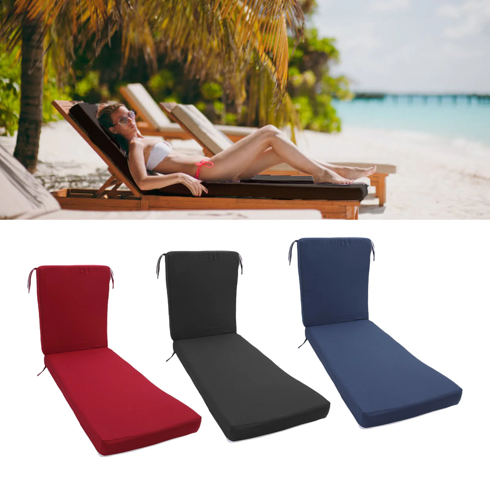 Подушка для шезлонга, сменная подушка для шезлонга, полиэстеровая губка, устойчивая к выцветанию, съемные завязки, защита от дождя для пляжа
Подушка для шезлонга, сменная подушка для шезлонга, полиэстеровая губка, устойчивая к выцветанию, съемные завязки, защита от дождя для пляжа