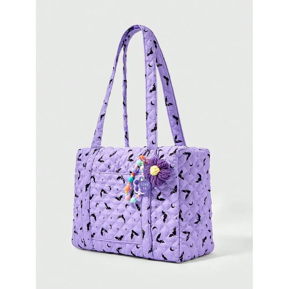 Goth Purple Bat Print Fashion Large Capacity Womens Tote Bag, Halloween, Halloween Bags Perfect For Fancy Party Matching With H
Goth Purple Bat Print Fashion Large Capacity Womens Tote Bag, Halloween, Halloween Bags Perfect For Fancy Party Matching With H