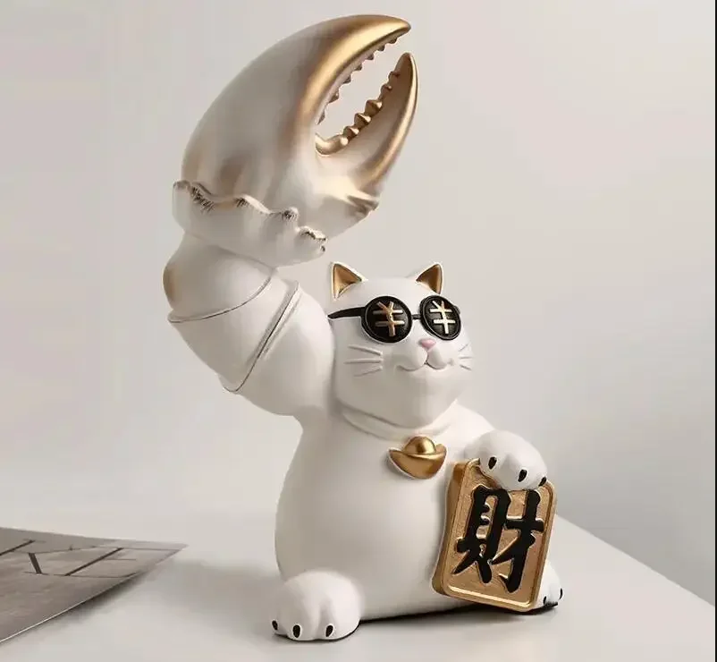 Creative Lucky Cat Ornaments Animal Sculptures Resin Crafts Home Decoration Art Living Room Entrance Luxury Lucky Cat Decoration
Creative Lucky Cat Ornaments Animal Sculptures Resin Crafts Home Decoration Art Living Room Entrance Luxury Lucky Cat Decoration
