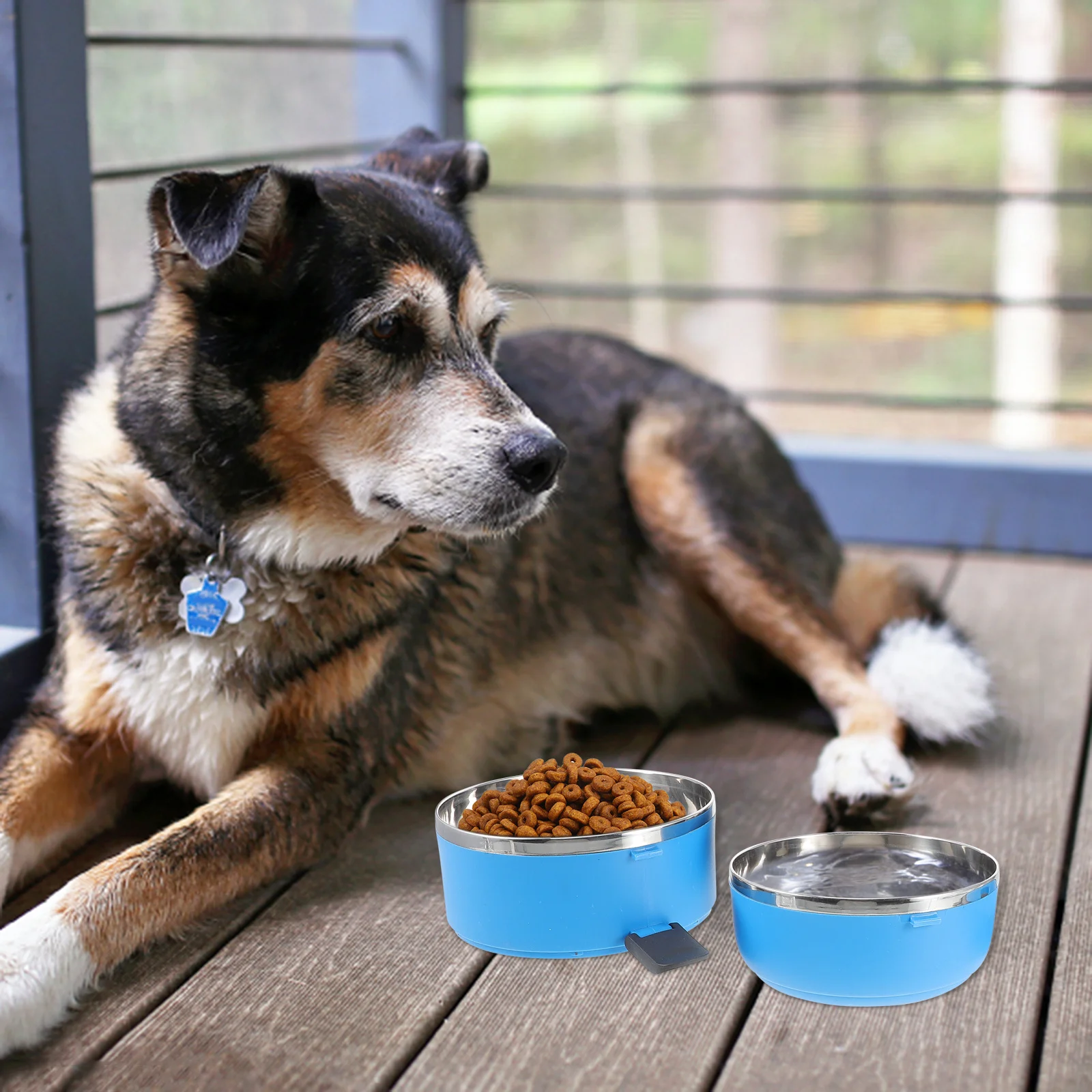 1400ml Spill Proof Pet Travel Bowl Stainless Steel Double Layers Water Food Container Portable Handle Blue Pet Bowl
1400ml Spill Proof Pet Travel Bowl Stainless Steel Double Layers Water Food Container Portable Handle Blue Pet Bowl