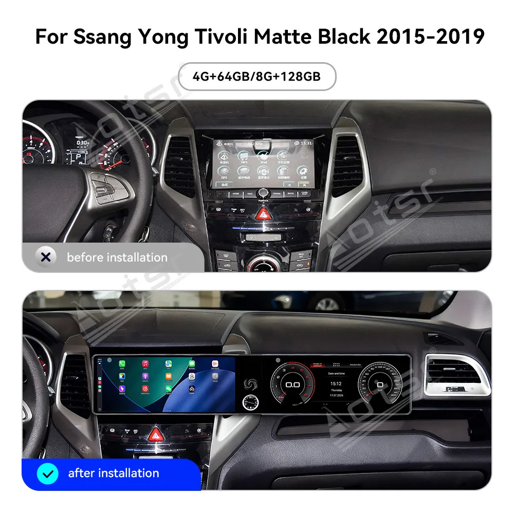 12.3" Android 13 Car Radio For Ssang Yong Tivoli Matte Black 2015-2019 Car Multimedia Video Player GPS Navigation Carplay Unit
12.3" Android 13 Car Radio For Ssang Yong Tivoli Matte Black 2015-2019 Car Multimedia Video Player GPS Navigation Carplay Unit