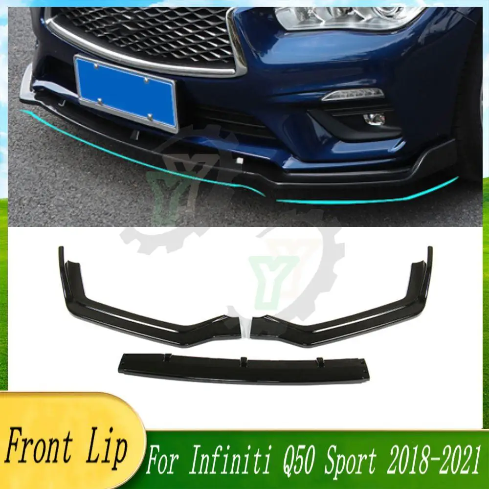 3PCS Car Front Bumper Lip Spoiler Splitter Diffuser Detachable Body Kit Cover Guard For Infiniti Q50 Sport 2018 2019 2020 2021
3PCS Car Front Bumper Lip Spoiler Splitter Diffuser Detachable Body Kit Cover Guard For Infiniti Q50 Sport 2018 2019 2020 2021