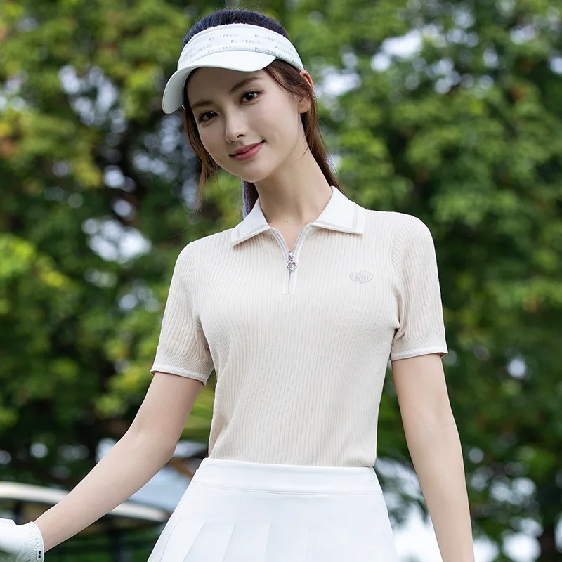 Женская рубашка-поло PGM Golf с короткими рукавами, летняя спортивная одежда с короткой молнией YF897
Женская рубашка-поло PGM Golf с короткими рукавами, летняя спортивная одежда с короткой молнией YF897