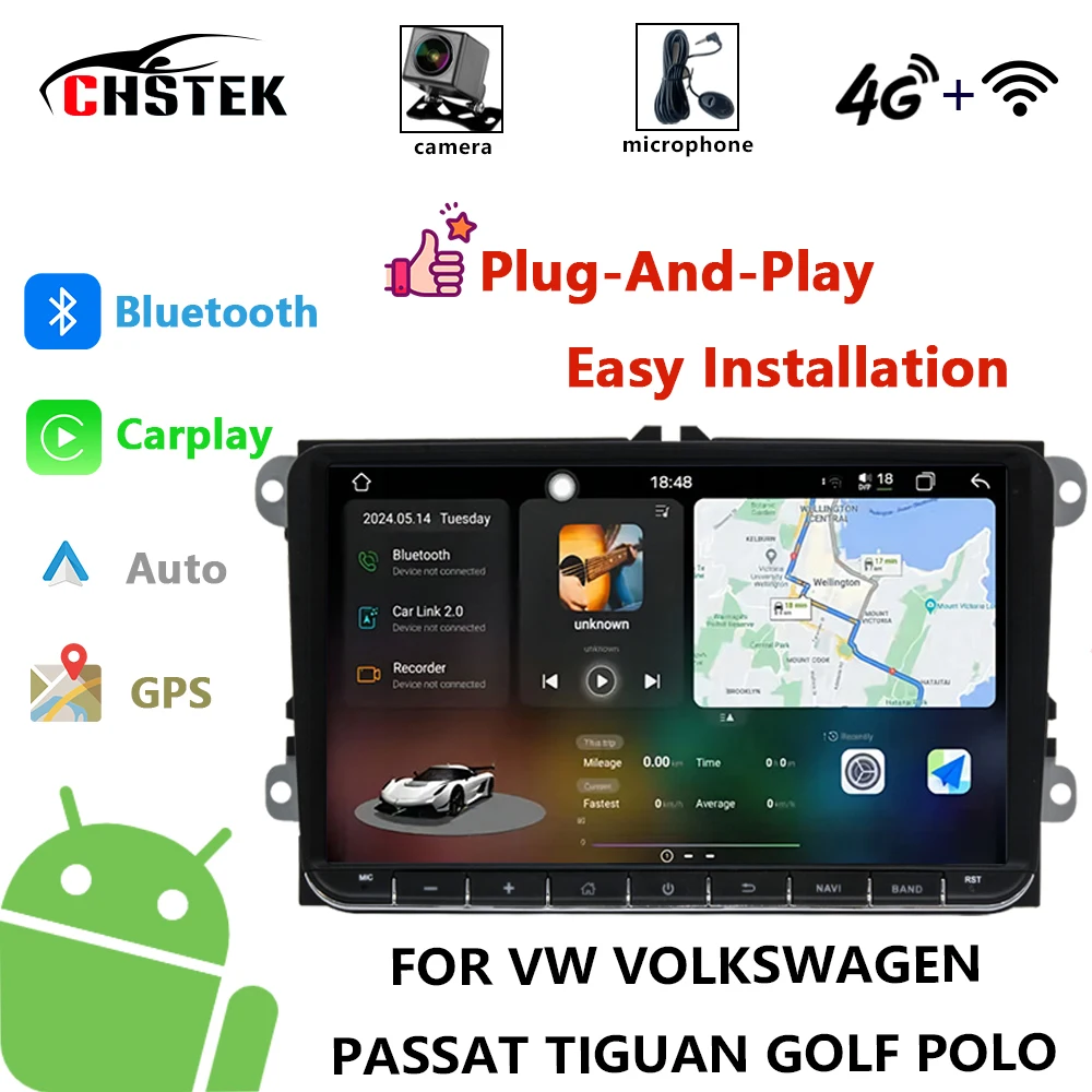 CHSTEK Car Radio For VW Golf Passat Touran Polo Beetle Skoda Superb Seat Altea Multimedia Bluetooth Wireless Carplay Screen WIFI
CHSTEK Car Radio For VW Golf Passat Touran Polo Beetle Skoda Superb Seat Altea Multimedia Bluetooth Wireless Carplay Screen WIFI
