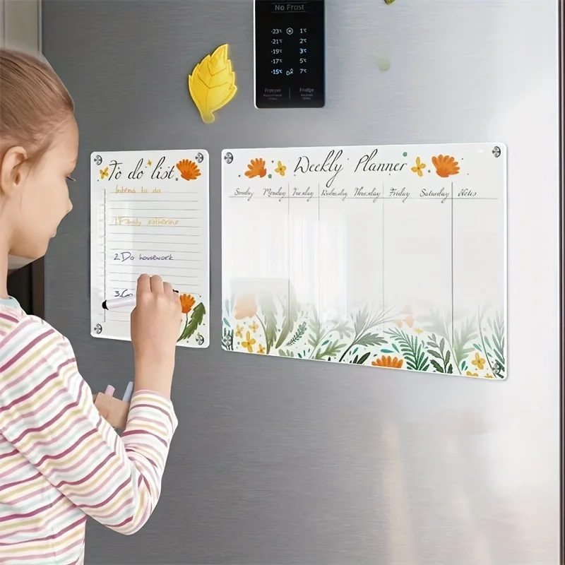 2pcs Acrylic Magnetic Calendar Blackboard Daily Weekly Monthly Planner Refrigerator Magnet Dry Erase Board
2pcs Acrylic Magnetic Calendar Blackboard Daily Weekly Monthly Planner Refrigerator Magnet Dry Erase Board