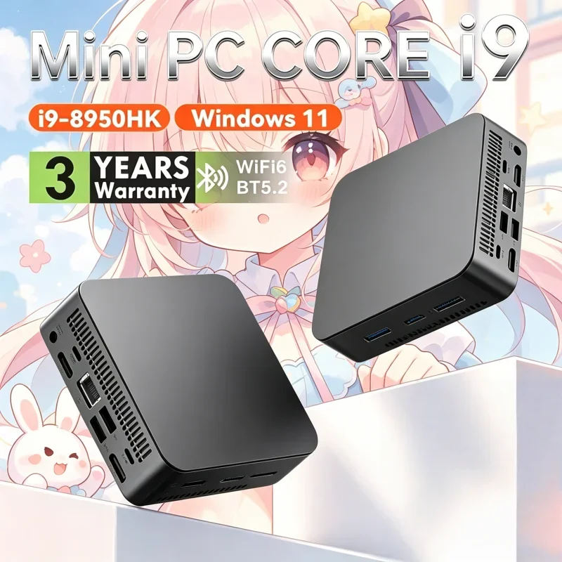 Top-tier Neat MINI PC Windows 11 Pro Core I9 8950HK 32GB RAM 1TB 2TB SSD WIFI 6 BT5.2 4K HD Modern Casual Gaming Office
Top-tier Neat MINI PC Windows 11 Pro Core I9 8950HK 32GB RAM 1TB 2TB SSD WIFI 6 BT5.2 4K HD Modern Casual Gaming Office