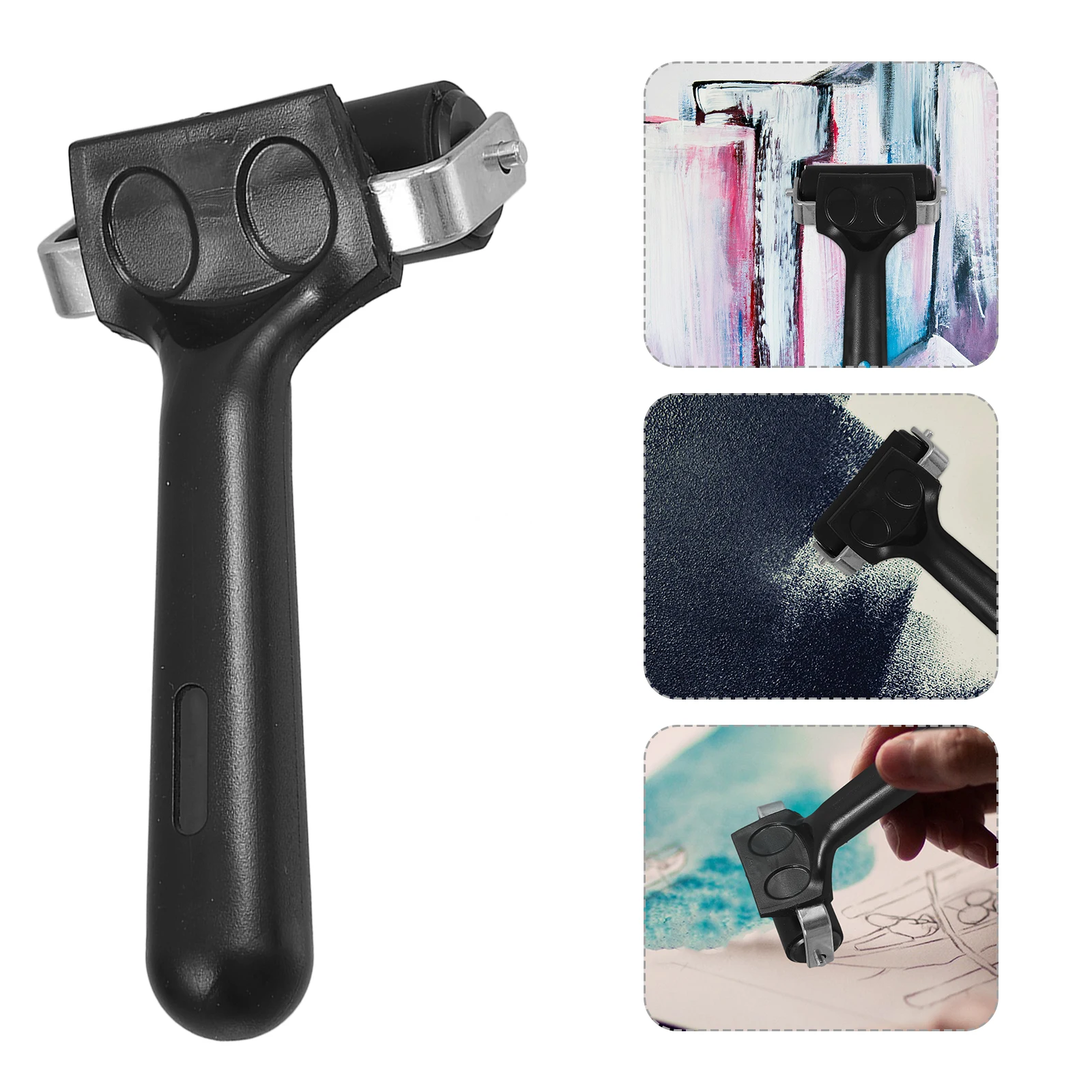 2Pcs Rubber Roller 6cm Black Easy Clean Stamping Tools Printing Ink Distribution Rollers Heavy Duty Structure Comfortable Handle
2Pcs Rubber Roller 6cm Black Easy Clean Stamping Tools Printing Ink Distribution Rollers Heavy Duty Structure Comfortable Handle