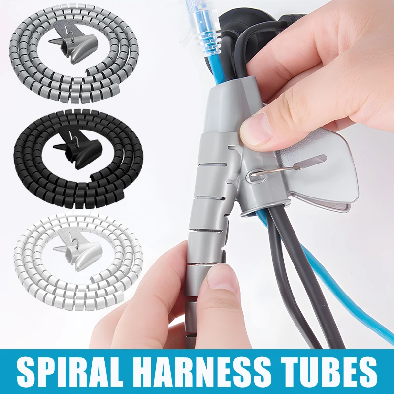 2M Flexible Spiral Cable Organizer Cable Wire Protector Tube Office Cord Sleeve Cover Tube Clip Organizer Desk Tidy Cable
2M Flexible Spiral Cable Organizer Cable Wire Protector Tube Office Cord Sleeve Cover Tube Clip Organizer Desk Tidy Cable
