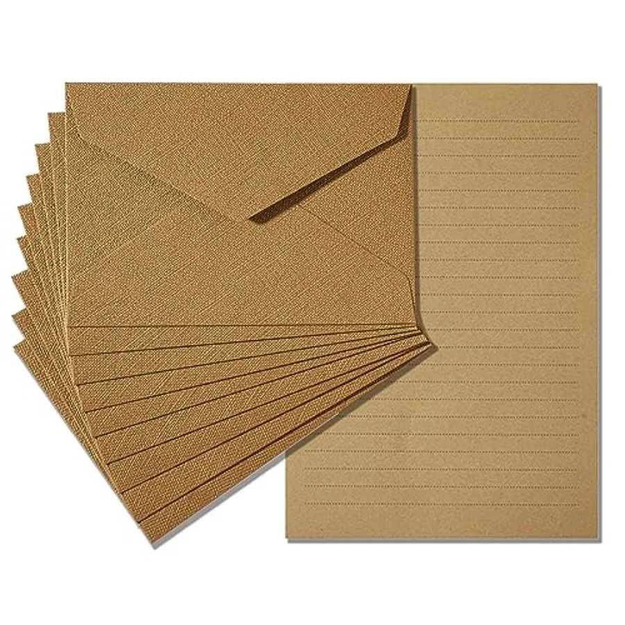 Stationery Writing Paper and Envelopes Set with Jute Rope 4 X 6 for Writing Letter, 20 Best Paper with 10 Heavyweight envelopes
Stationery Writing Paper and Envelopes Set with Jute Rope 4 X 6 for Writing Letter, 20 Best Paper with 10 Heavyweight envelopes