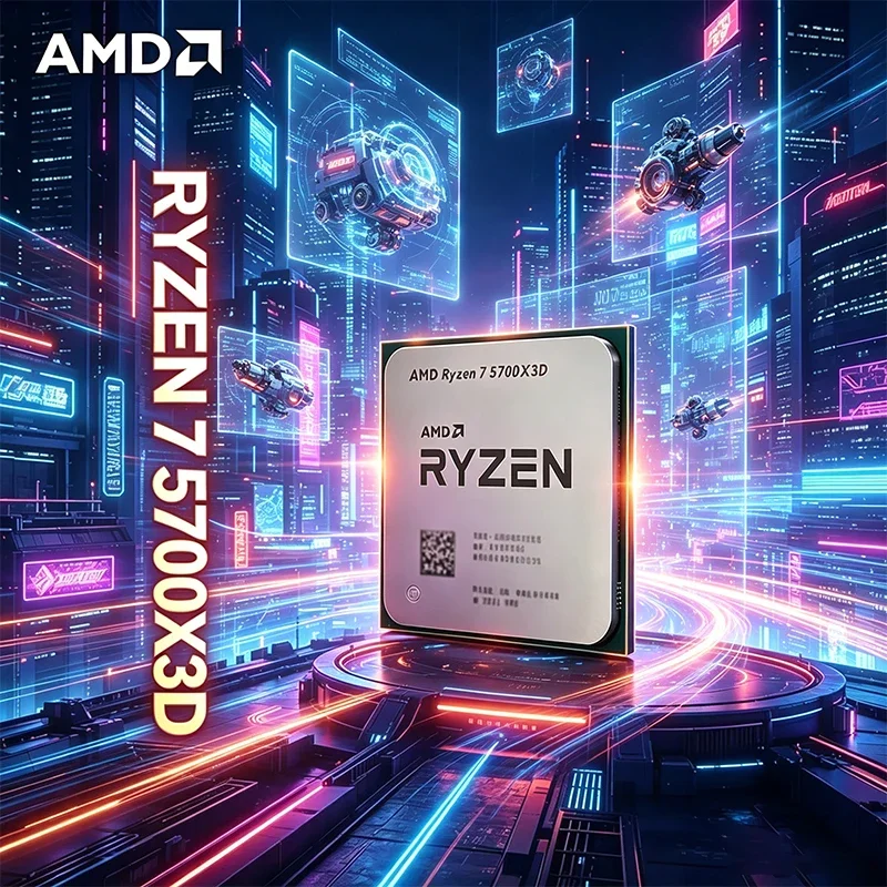 AMD Ryzen 7 5700X3D Processor 8-Core 16-Thread 4.1GHz Max Boost AM4 Socket 96MB L3 Game Cache 105W TDP DDR4 Desktop CPU
AMD Ryzen 7 5700X3D Processor 8-Core 16-Thread 4.1GHz Max Boost AM4 Socket 96MB L3 Game Cache 105W TDP DDR4 Desktop CPU
