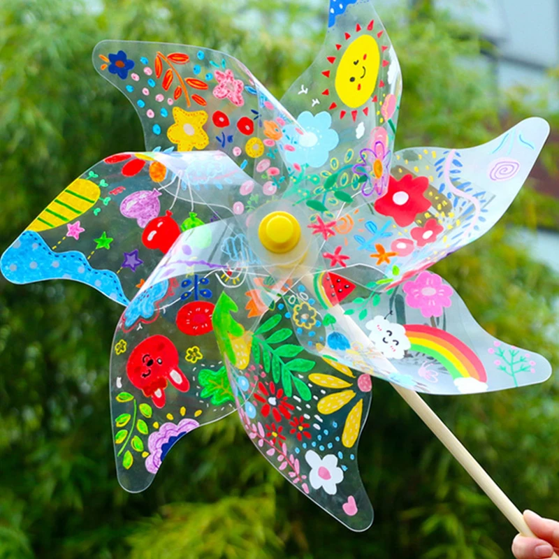 DIY Graffiti Windmill Handmade Toys Transparent Art Painting Material Package Kindergarten Creative Drawing Kids Educational Toy
DIY Graffiti Windmill Handmade Toys Transparent Art Painting Material Package Kindergarten Creative Drawing Kids Educational Toy
