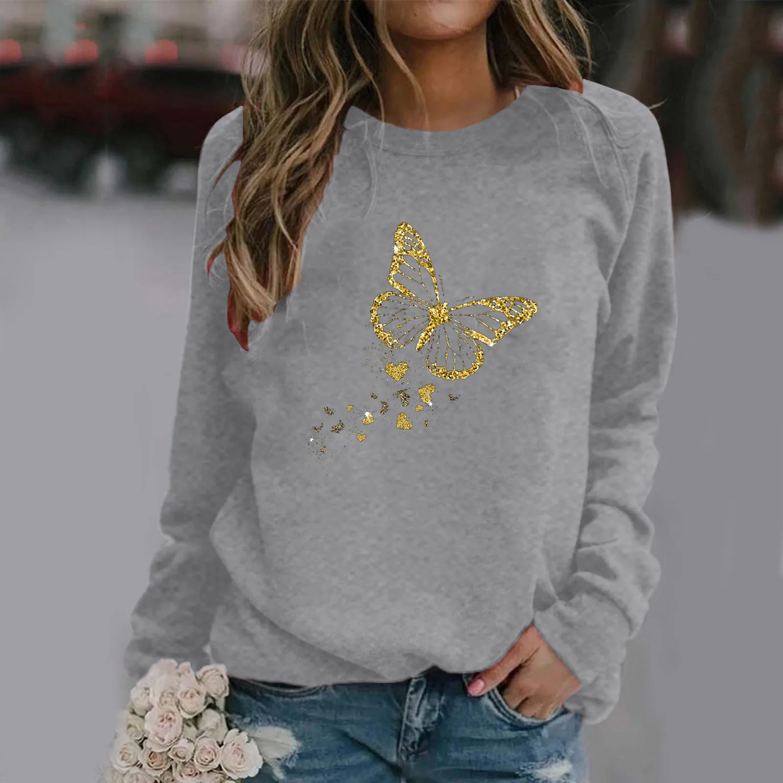 Funny Butterfly Printed Women Sweater Autumn And Winter Fashion Ladies Long Sleeve Sweatshirt Plus Size Hoodless Hoodies
Funny Butterfly Printed Women Sweater Autumn And Winter Fashion Ladies Long Sleeve Sweatshirt Plus Size Hoodless Hoodies