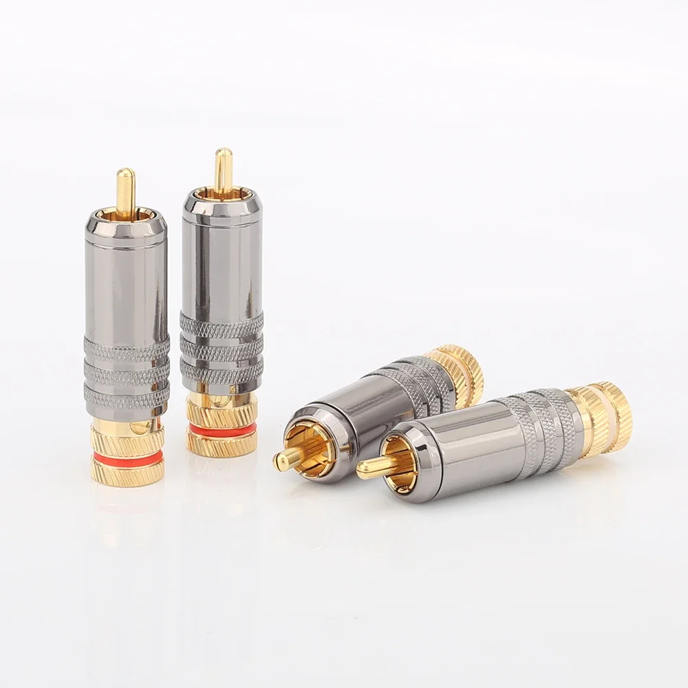 New WBT-0150 RCA Plug 24K Gold Plated HIFI Audio Cable Connector Audio Video Plug Speaker Terminal Jack Screws Soldering Locking
New WBT-0150 RCA Plug 24K Gold Plated HIFI Audio Cable Connector Audio Video Plug Speaker Terminal Jack Screws Soldering Locking